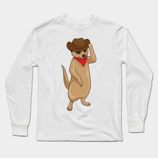 Meerkat Cowboy Cowboy hat Long Sleeve T-Shirt